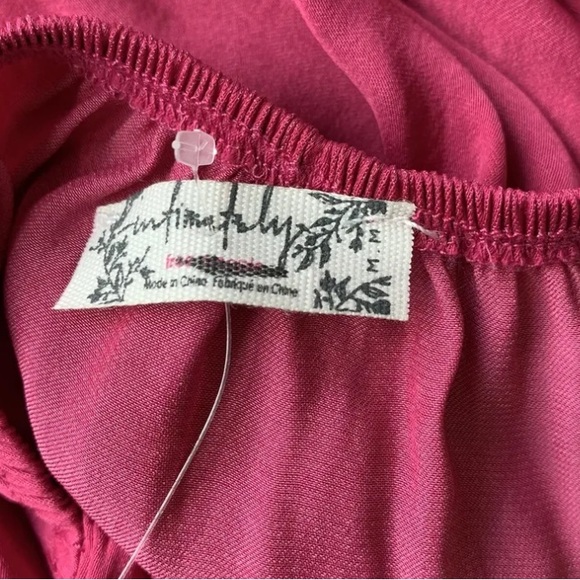 Free People Y2K Fairy Core Lace-Up Pink Lace Trimmed Mini Dress - Medium - Picture 8 of 8